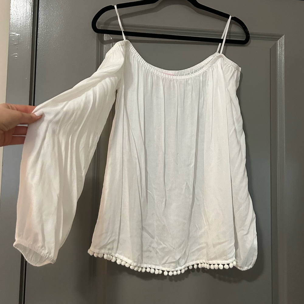 Lilly Pulitzer White off the shoulder top size medium